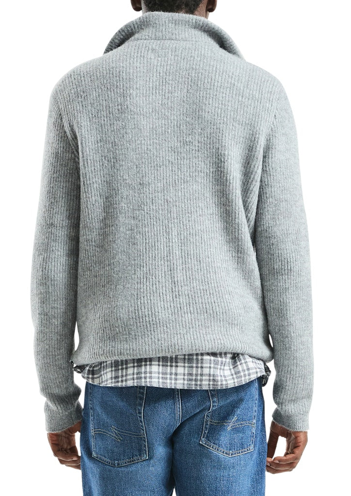 QS by S.Oliver Herren Pullover Grey/Black