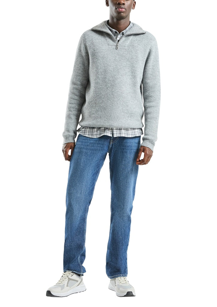 QS by S.Oliver Herren Pullover Grey/Black