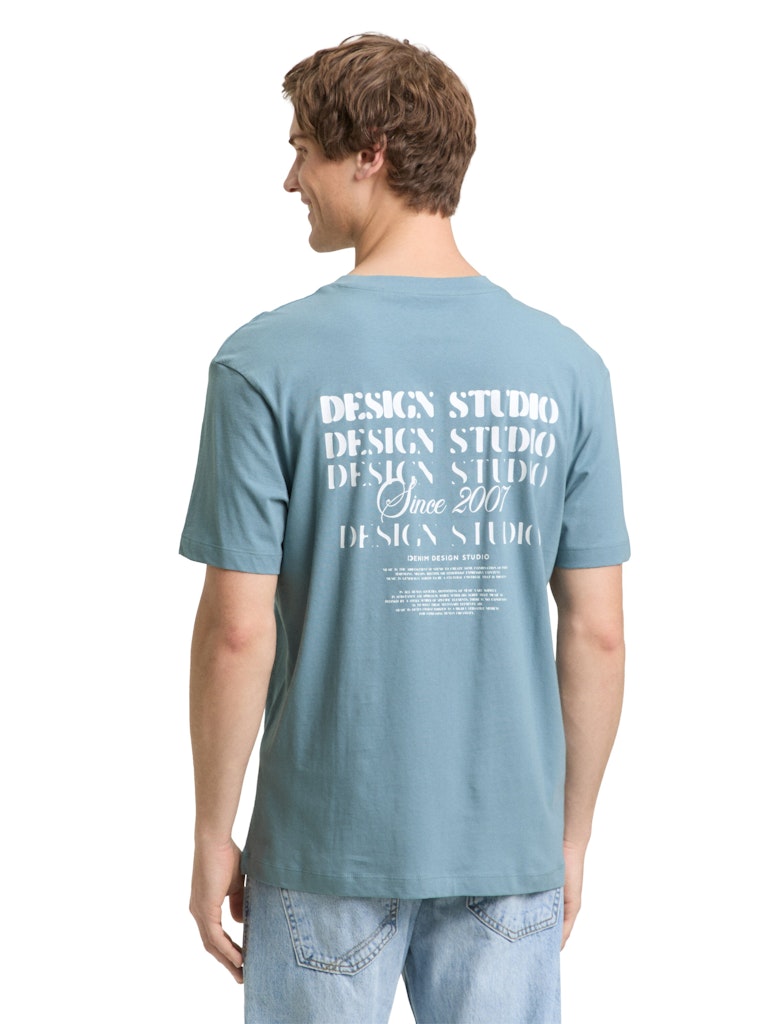 Tom Tailor denim Herren T-Shirts kurz Citadel Blue