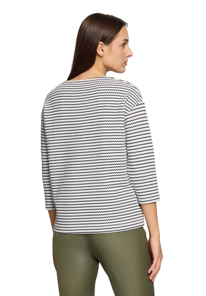 Betty & Co Damen Sweatshirts Dark Blue/Cream