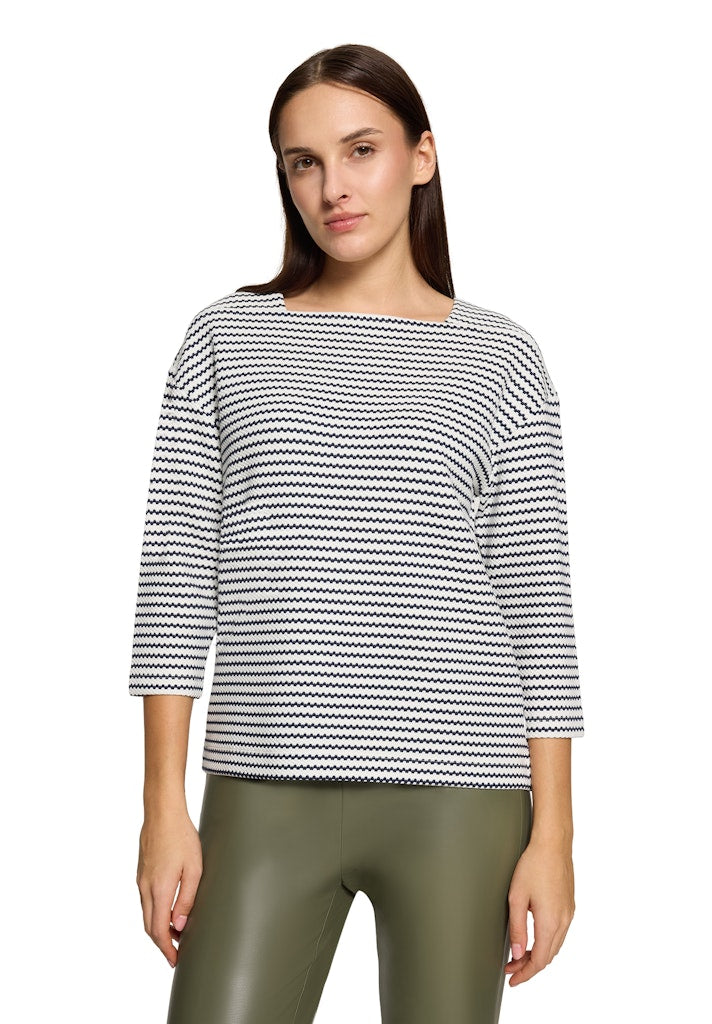 Betty & Co Damen Sweatshirts Dark Blue/Cream