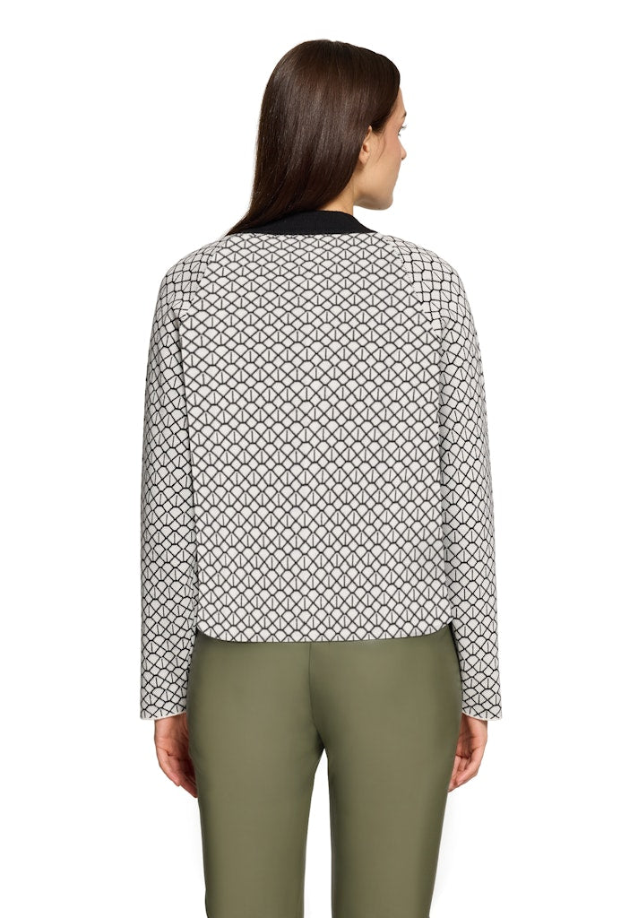 Betty & Co Damen Strickjacken Cream/Black