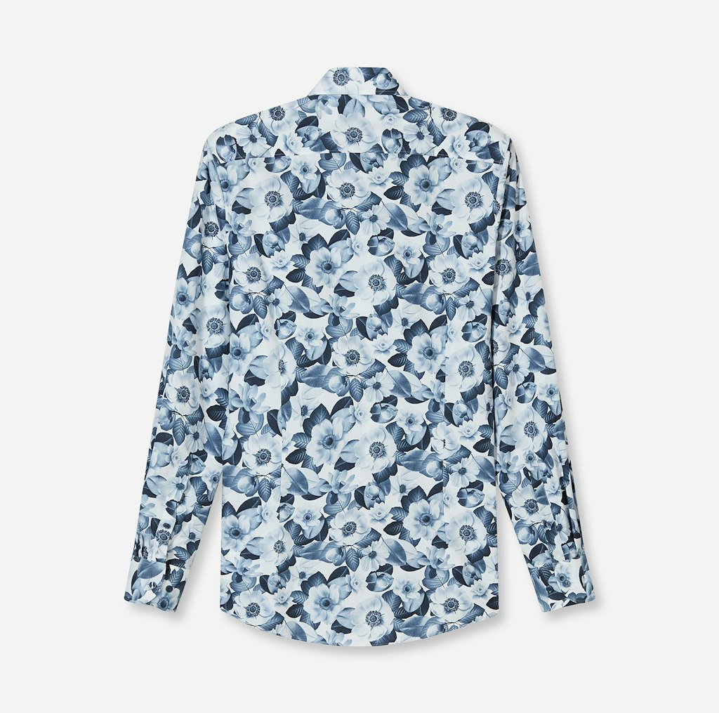 Olymp Herren Hemden lang  Bleu