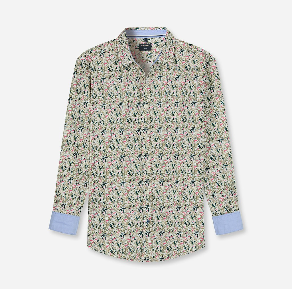 Olymp Herren Hemden Oliv