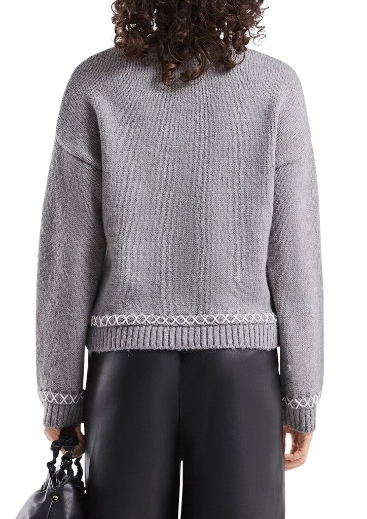QS by S.Oliver Damen Pullover Grey/Black