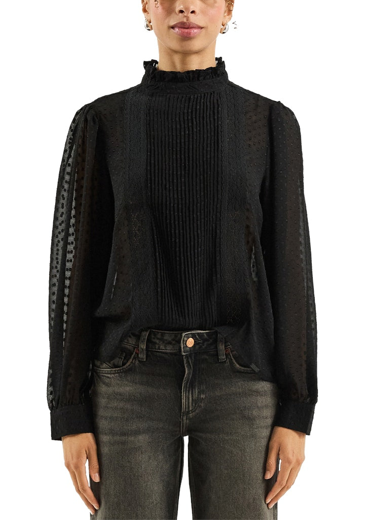 QS by S.Oliver Damen Blusen Grey/Black