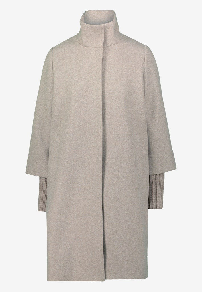 Zero Damen Mantel Taupe Melange