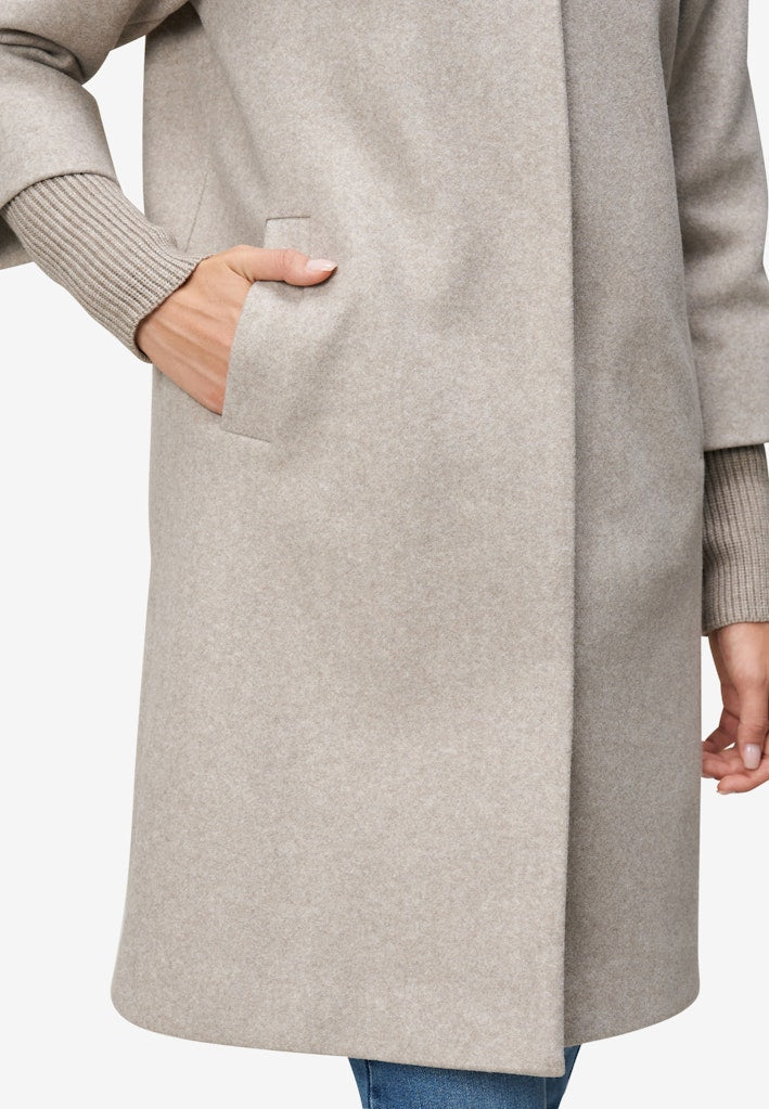 Zero Damen Mantel Taupe Melange