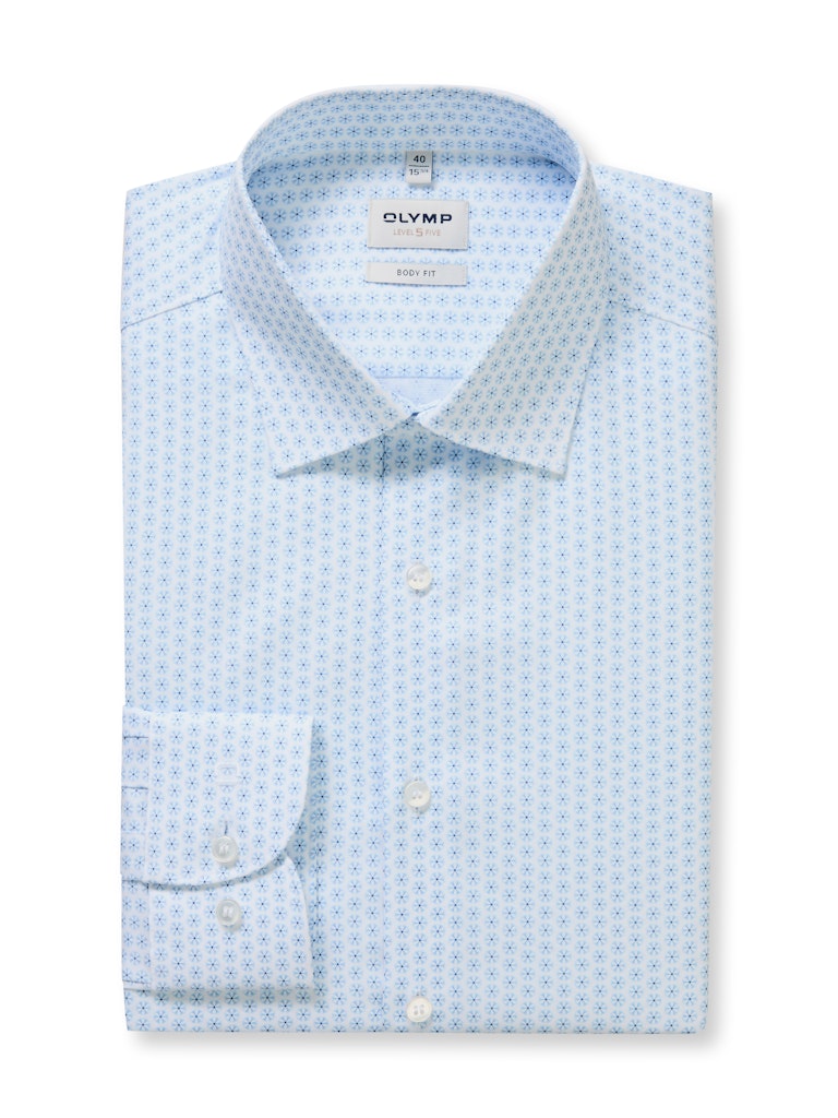 Olymp Herren Hemden lang  Bleu