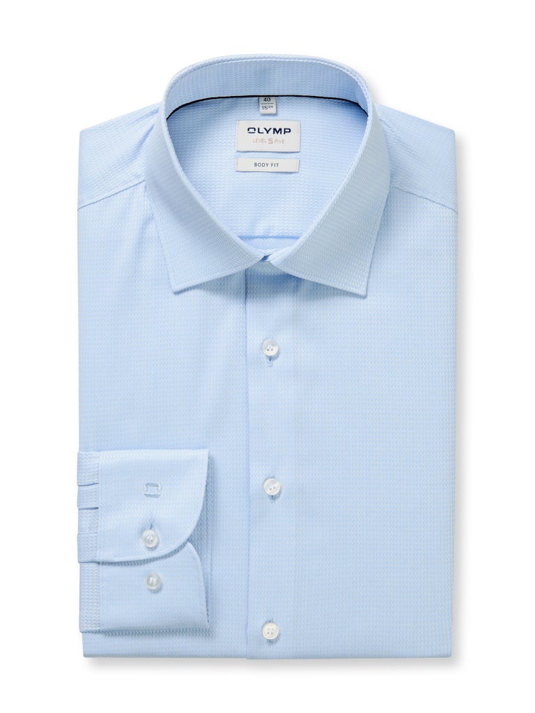 Olymp Herren Hemden lang  Bleu