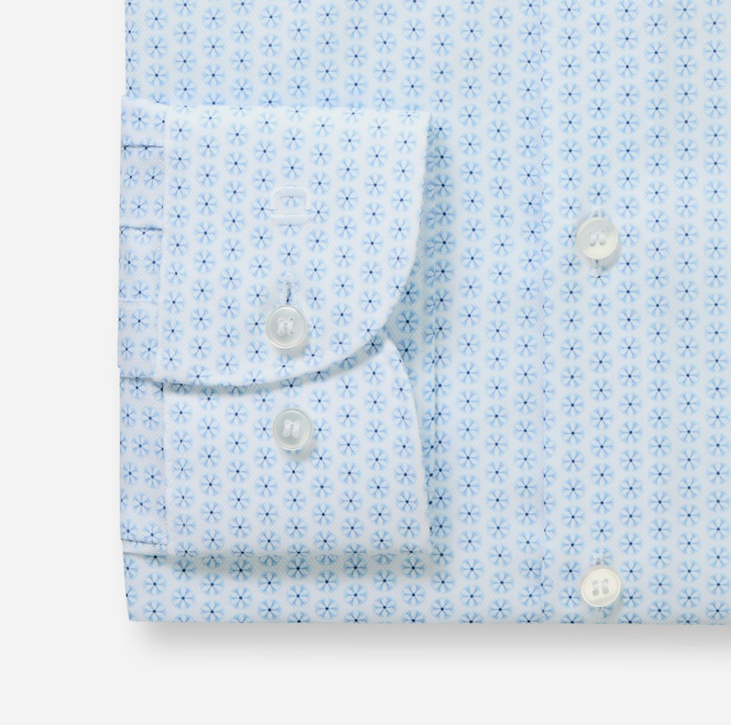 Olymp Herren Hemden lang  Bleu