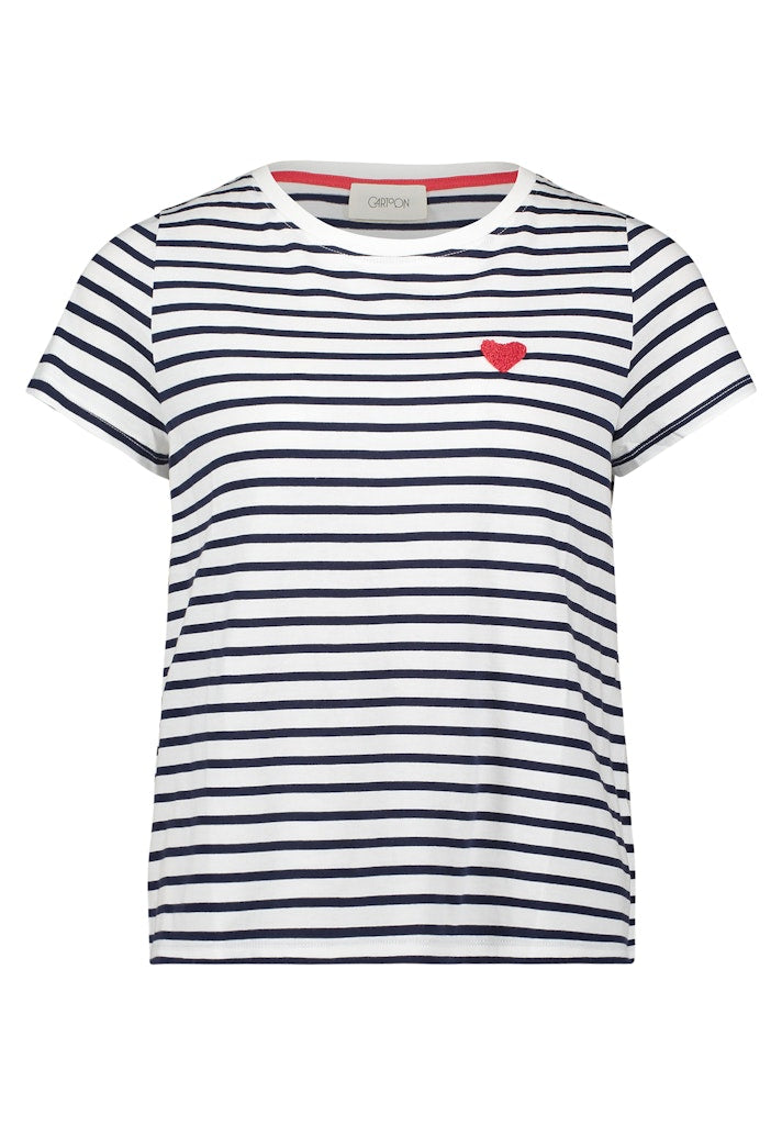 Cartoon Damen T-Shirts Cream/Dark Blue