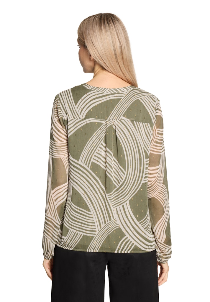 Betty & Co Damen Blusen Khaki/Cream