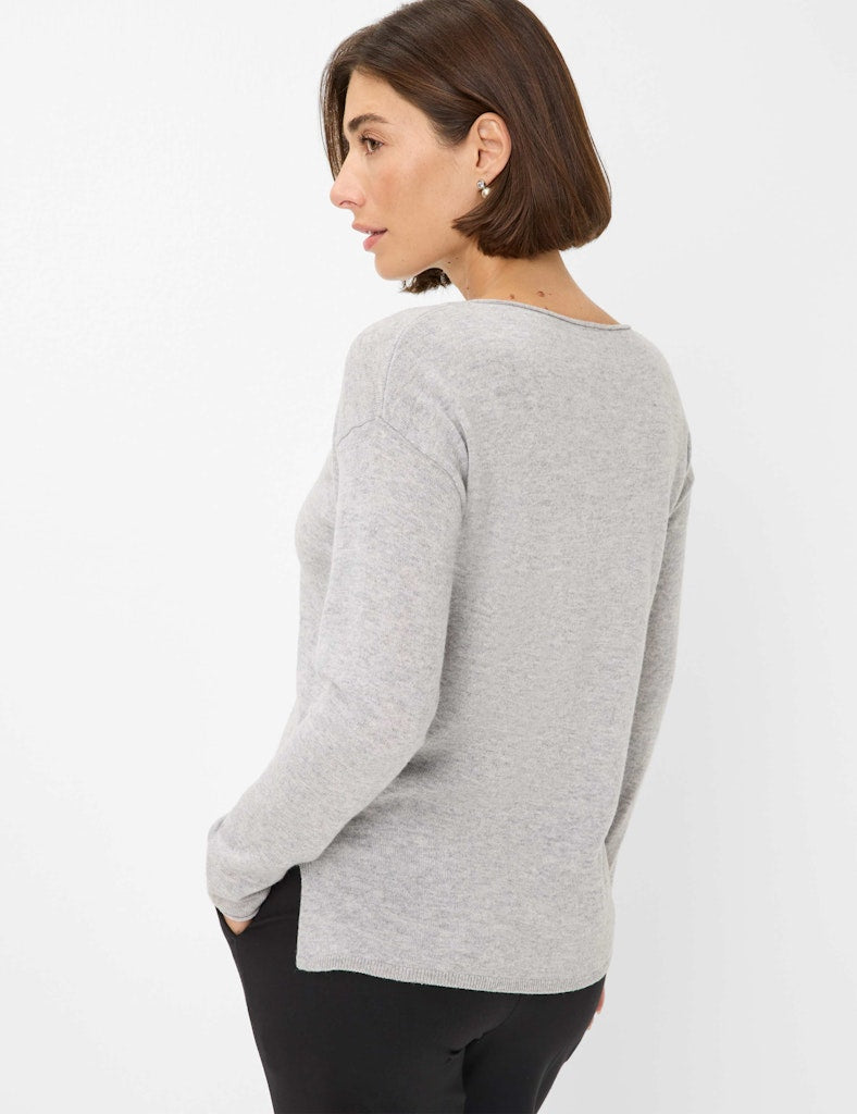 Brax Damen Pullover Cozy Grey