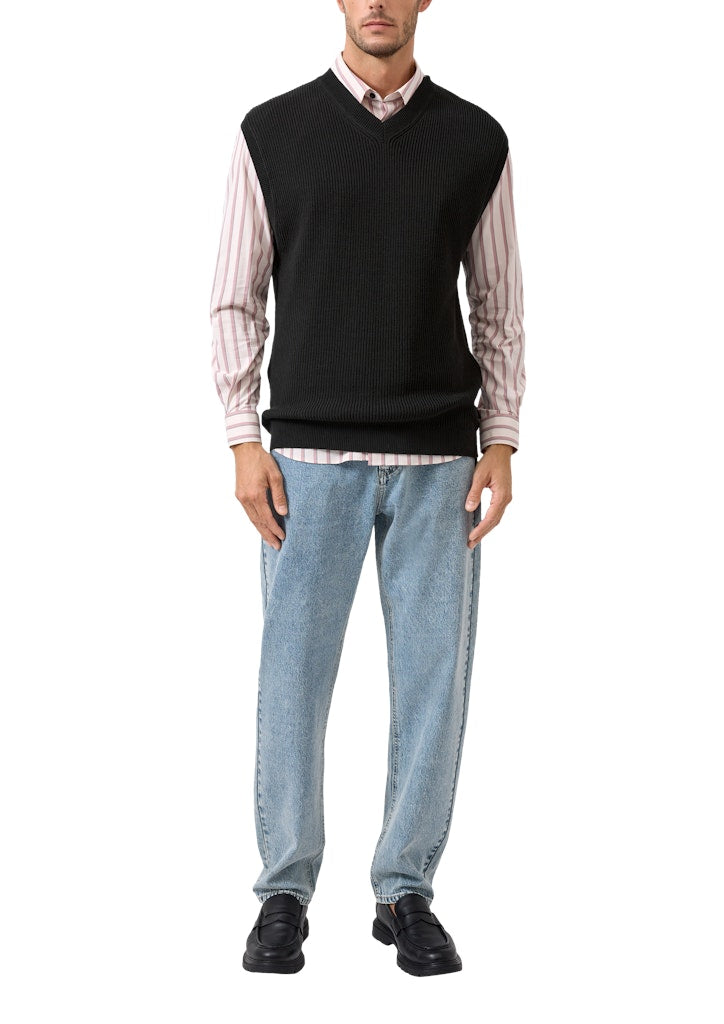 S. Oliver black Herren Pullover Grey/Black