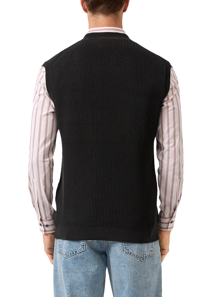 S. Oliver black Herren Pullover Grey/Black