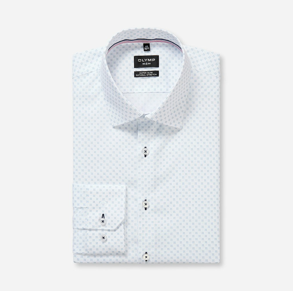 Olymp Herren Hemden lang  Weiss