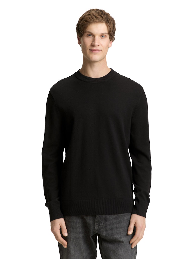 Tom Tailor denim Herren Pullover Black
