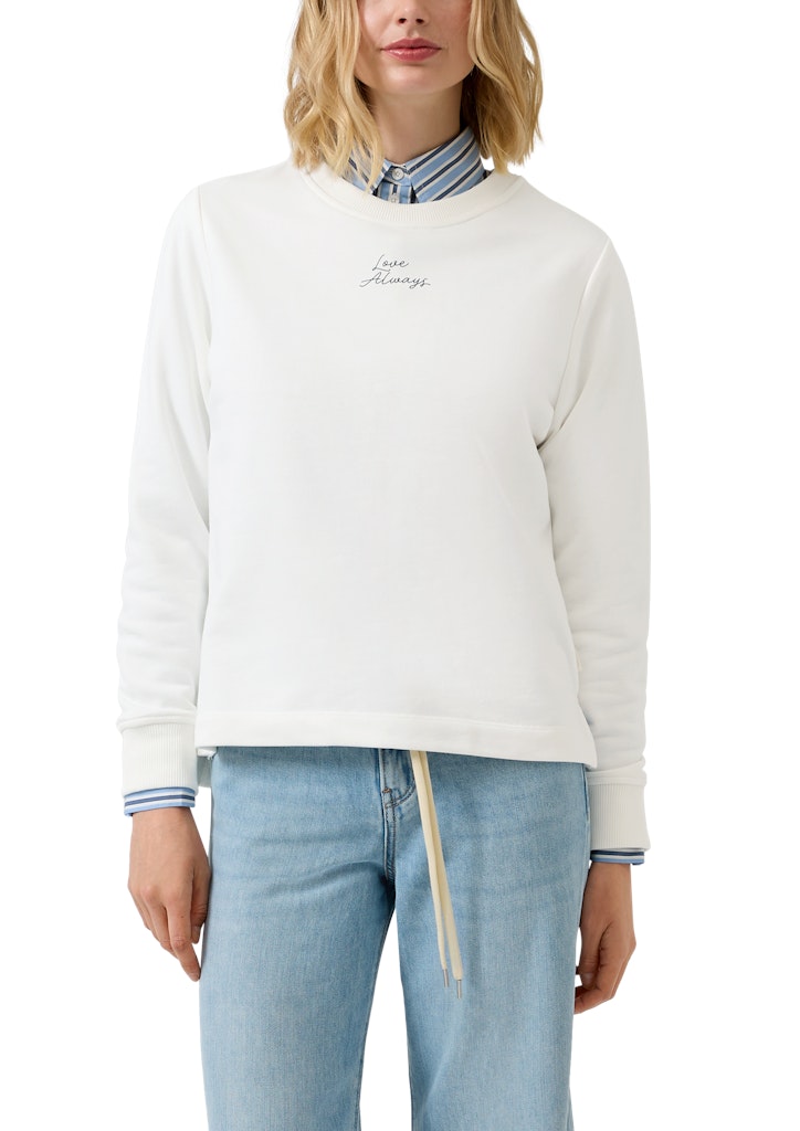 S. Oliver red Damen Sweatshirts White