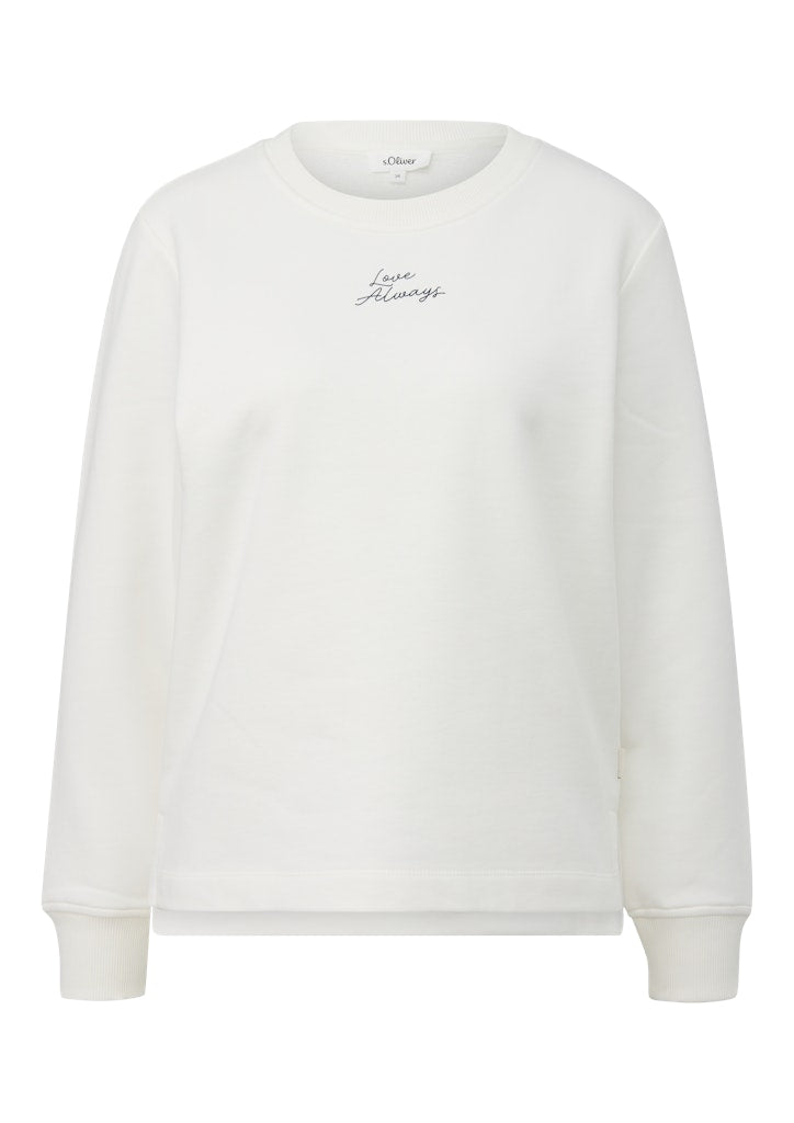 S. Oliver red Damen Sweatshirts White