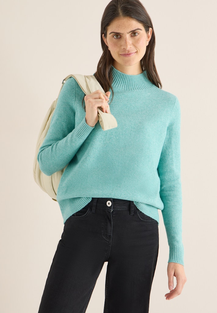 Cecil Damen Pullover Foam Blue