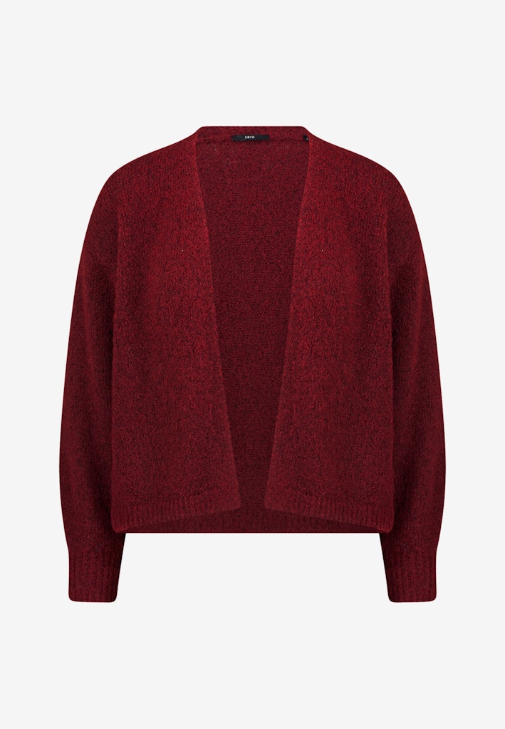 Zero Damen Strickjacken Dark Red Melang