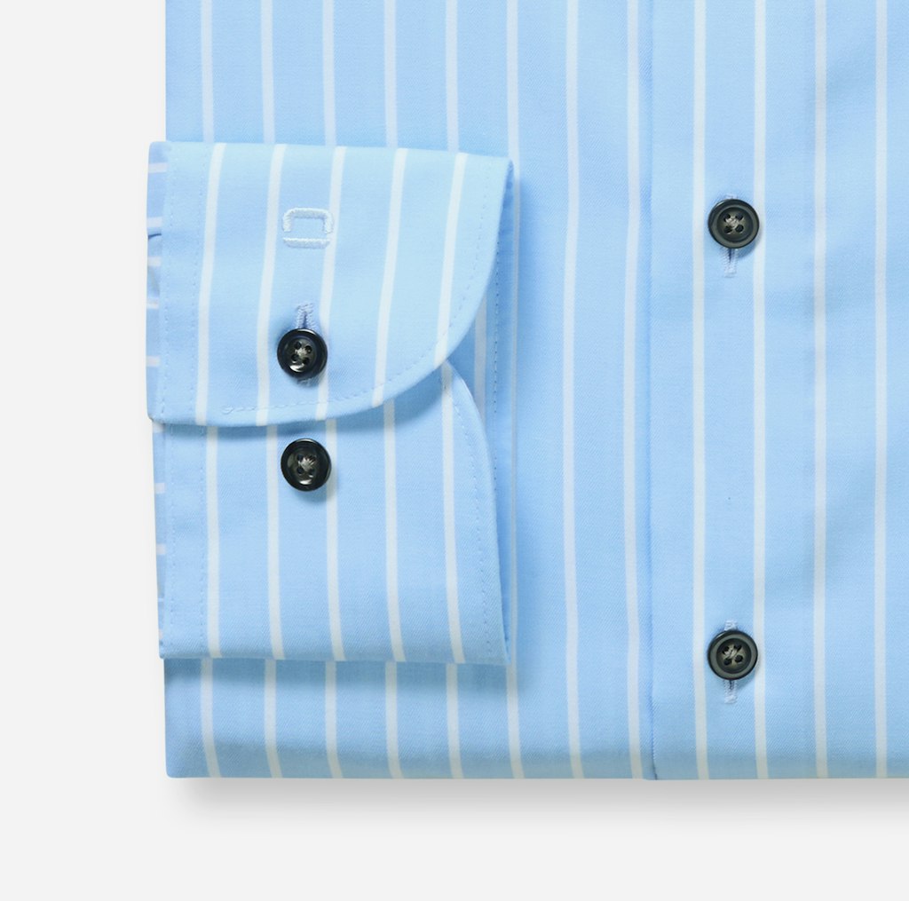 Olymp Herren Hemden lang  Bleu