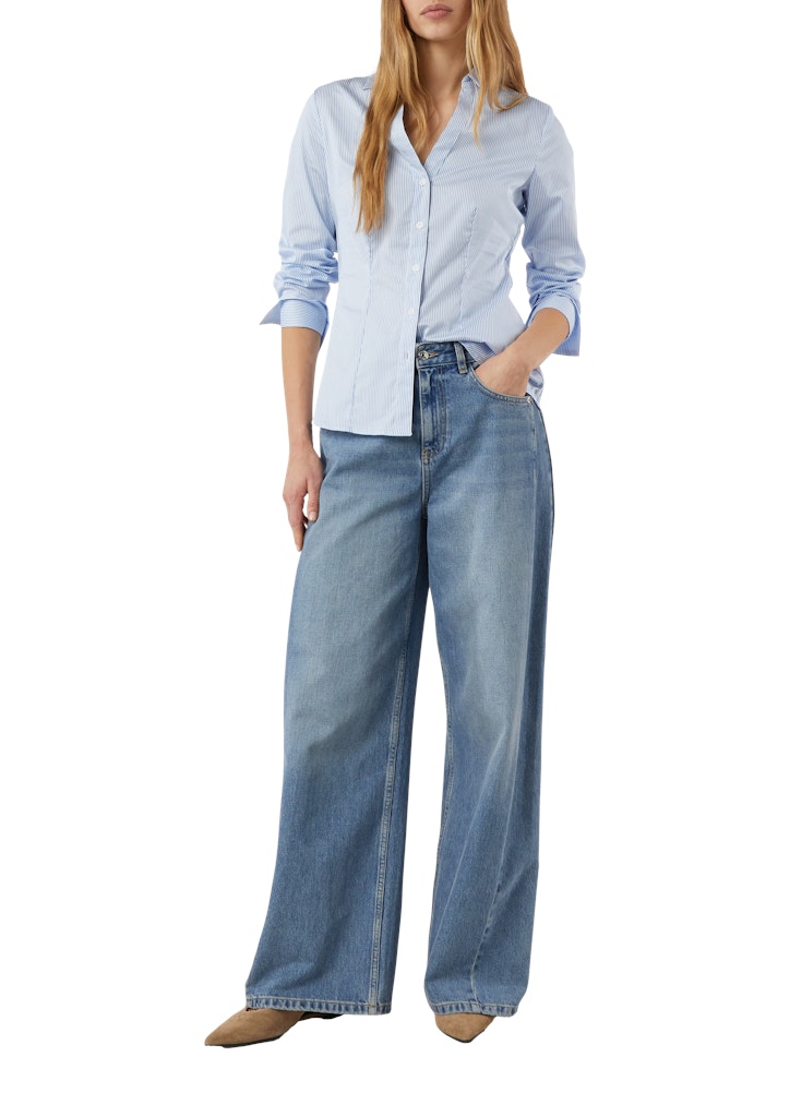 Comma Damen Blusen Blue