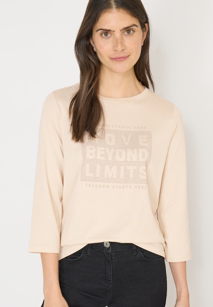 Cecil Damen T-Shirts  Pearl Bei