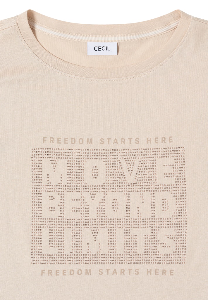 Cecil Damen T-Shirts  Pearl Bei