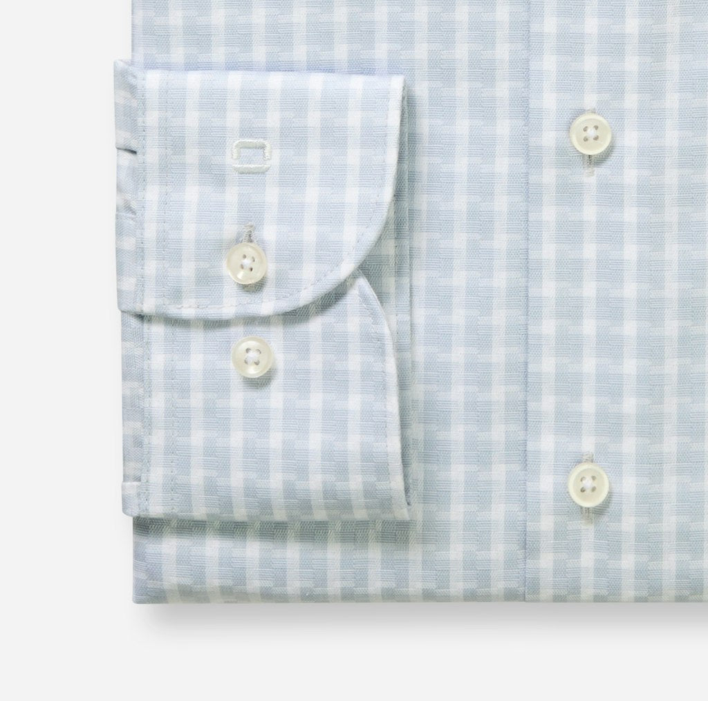 Olymp Herren Hemden lang  Silbergrau