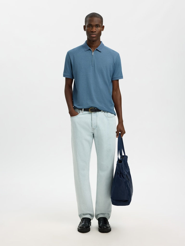 Selected homme Herren Polo-Shirts  Blue Mir