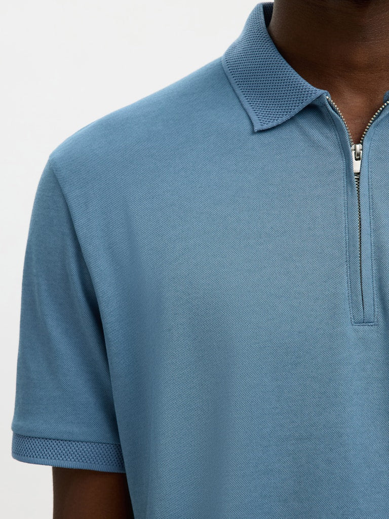 Selected homme Herren Polo-Shirts Blue Mir
