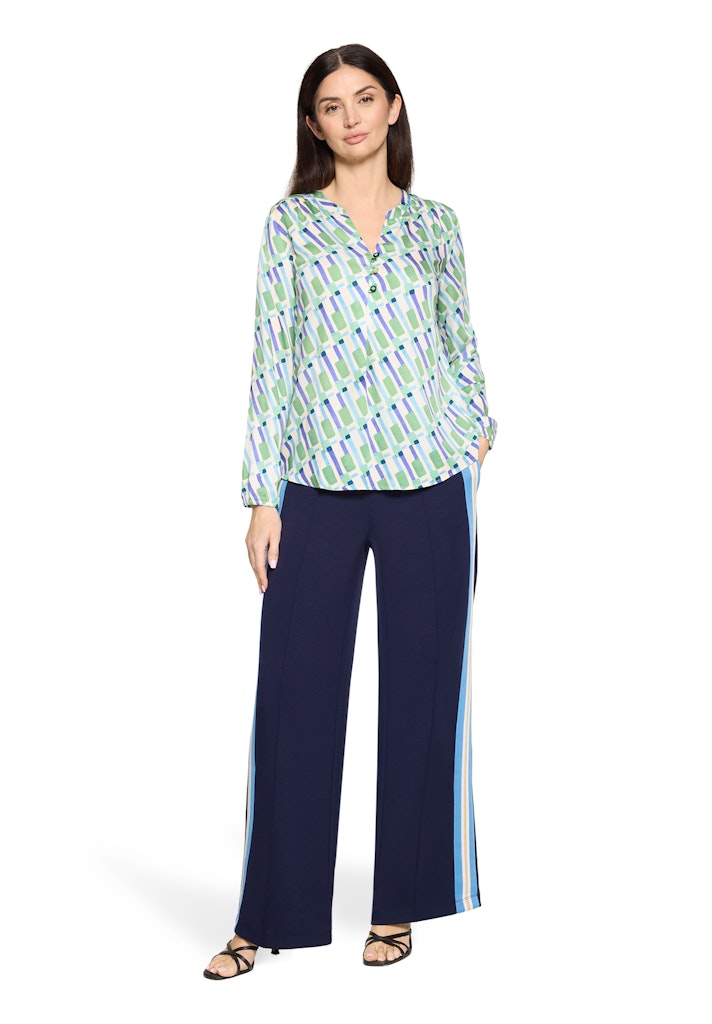 Cartoon Damen Blusen Green/Blue