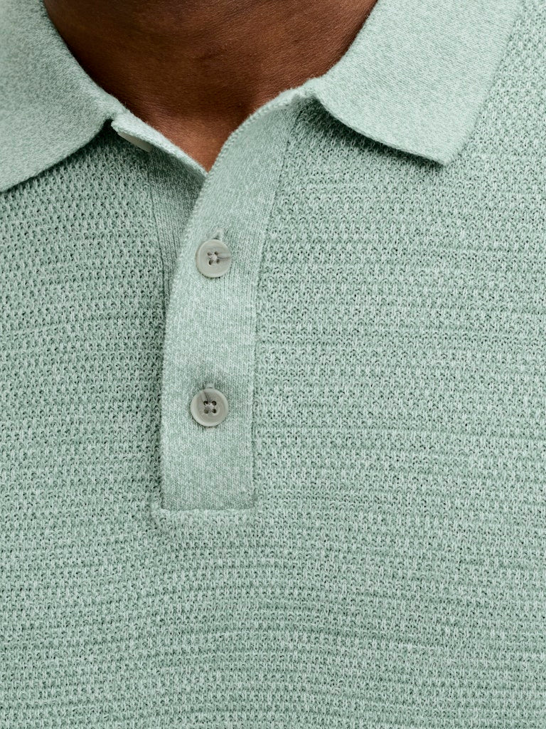 Jack & Jones Herren Polo-Shirts Granite Green/W