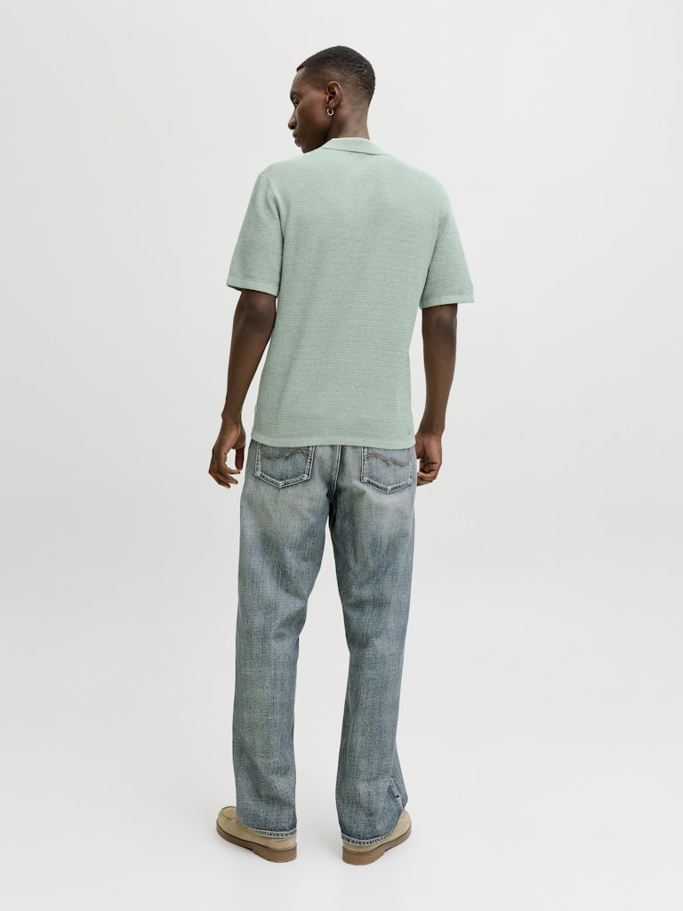 Jack & Jones Herren Polo-Shirts Granite Green/W