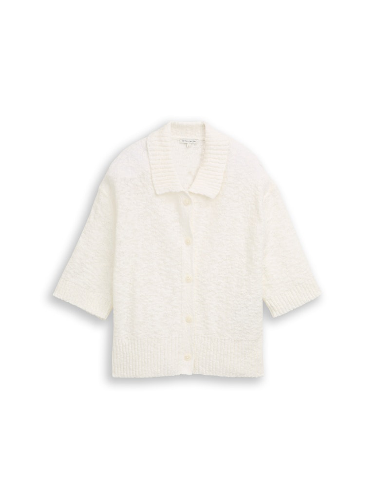 Tom Tailor Damen Strickjacken Whisper White