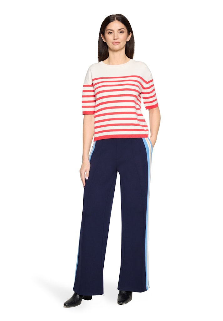 Cartoon Damen Pullover Cream/Red