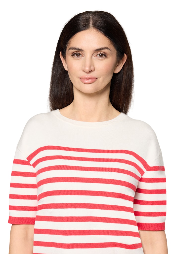 Cartoon Damen Pullover Cream/Red