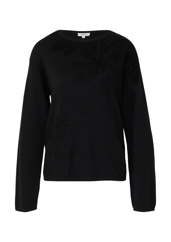 S. Oliver red Damen Pullover Grey/Black