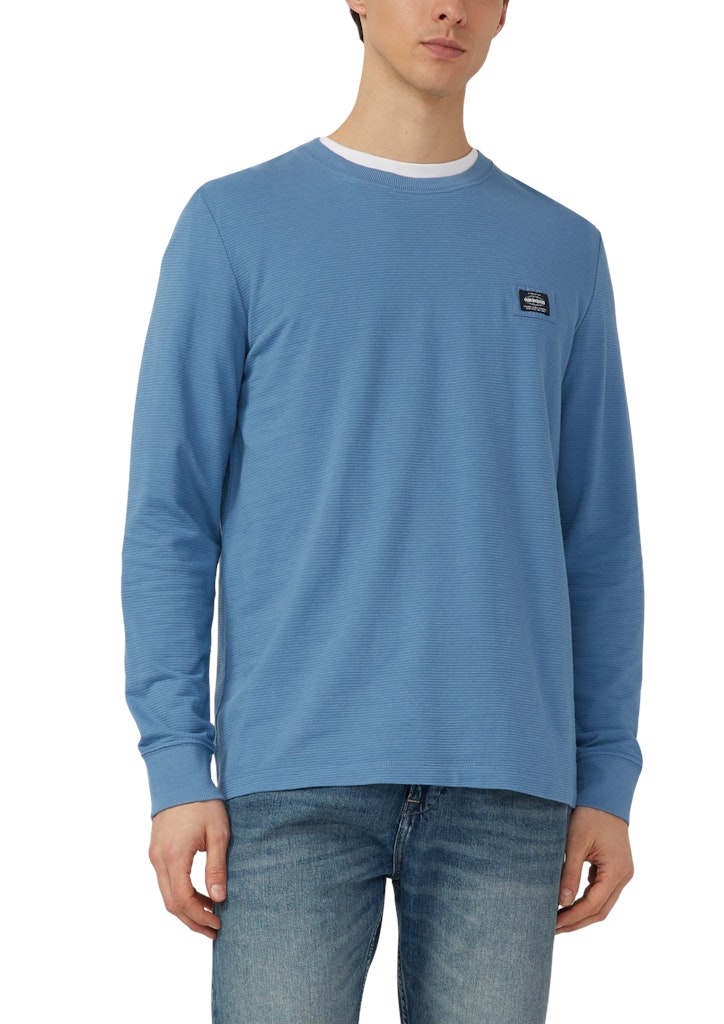 S. Oliver red Herren T-Shirts lang Blue Green