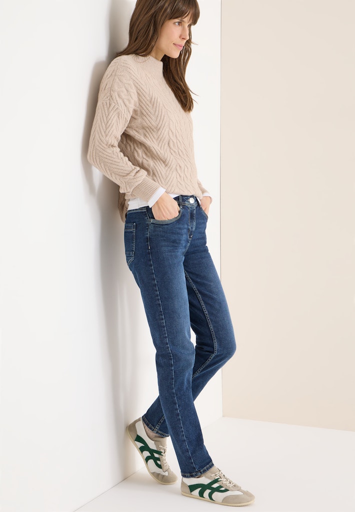 Cecil Damen Hosen Mid Blue
