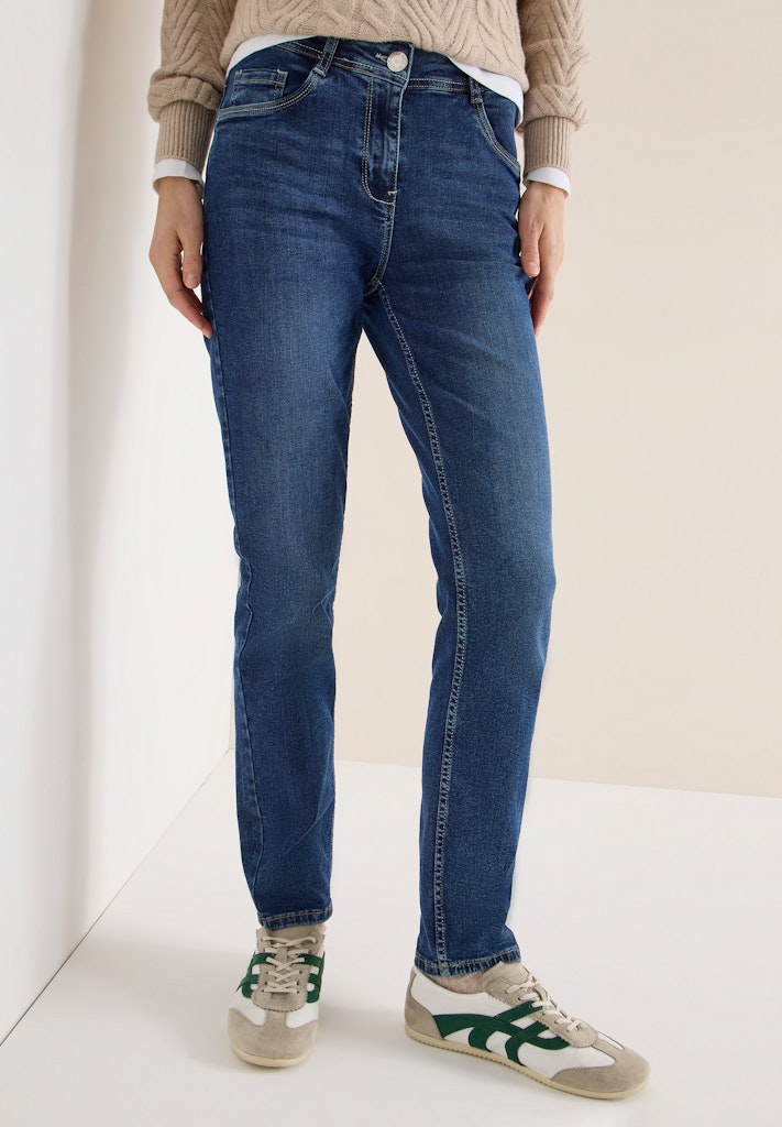 Cecil Damen Hosen Mid Blue