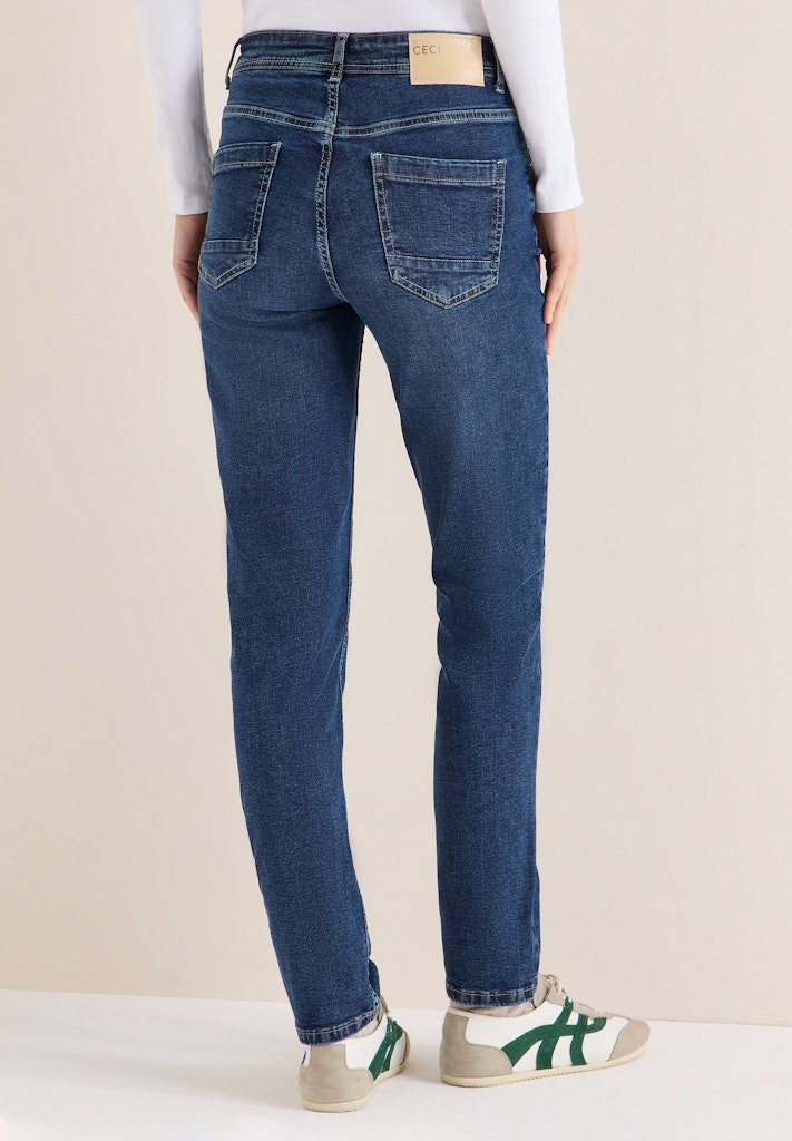 Cecil Damen Hosen Mid Blue