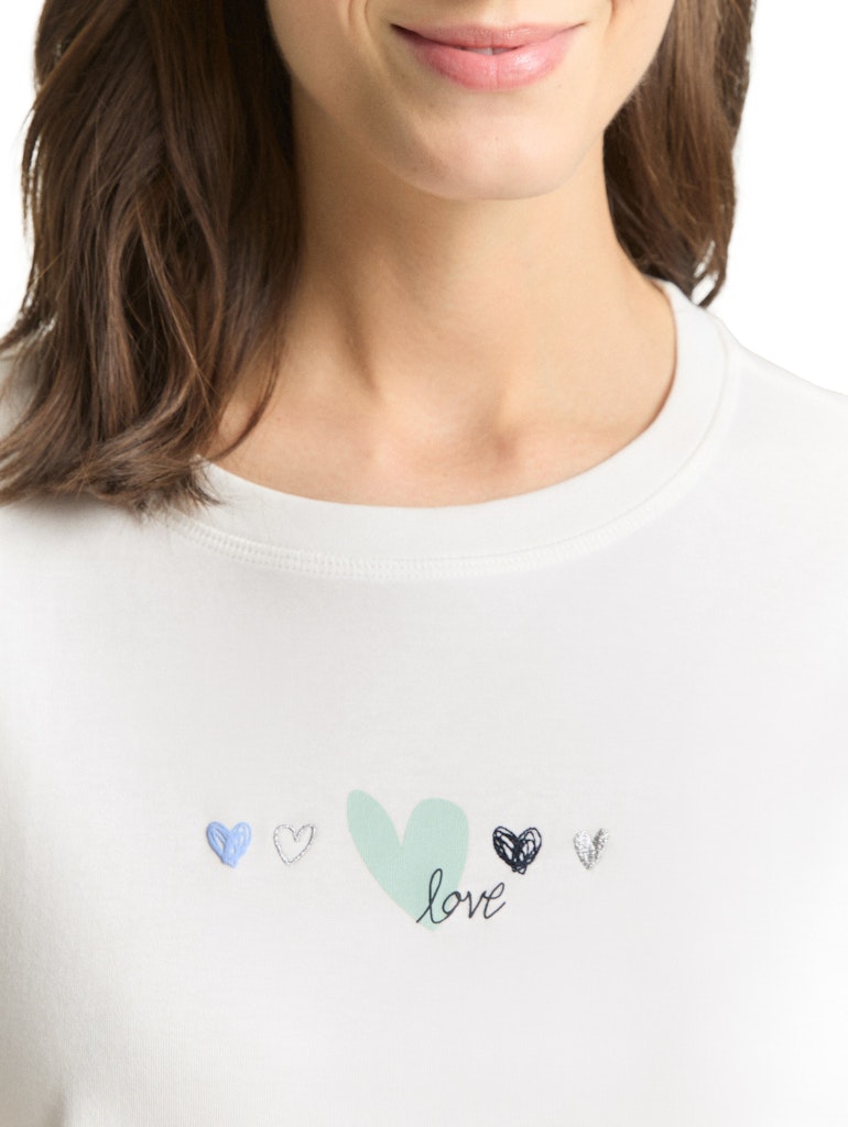 Tom Tailor Damen T-Shirts Off White