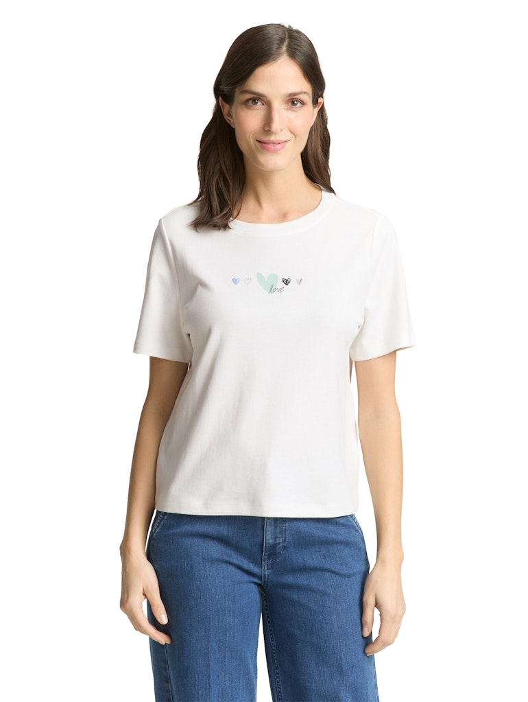 Tom Tailor Damen T-Shirts Off White
