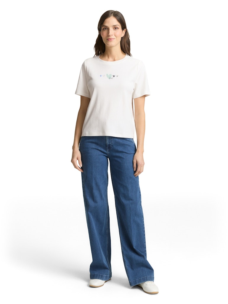 Tom Tailor Damen T-Shirts Off White