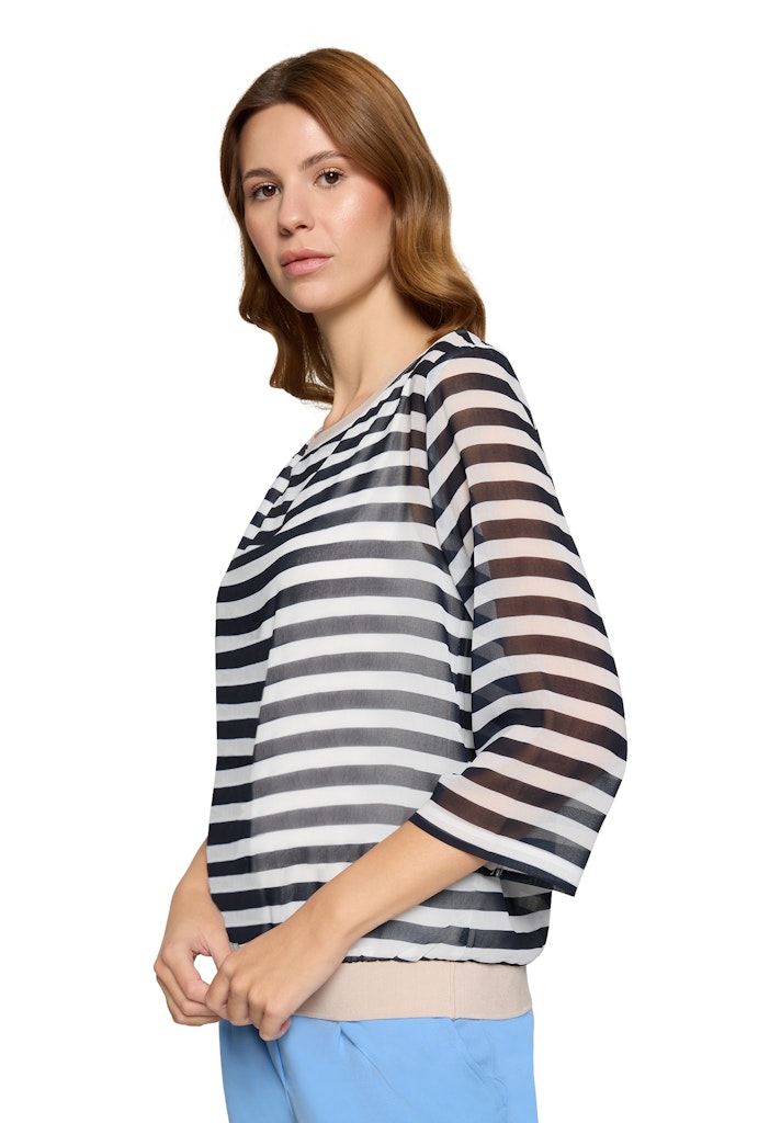 Betty & Co Damen T-Shirts Dark Blue/Cream