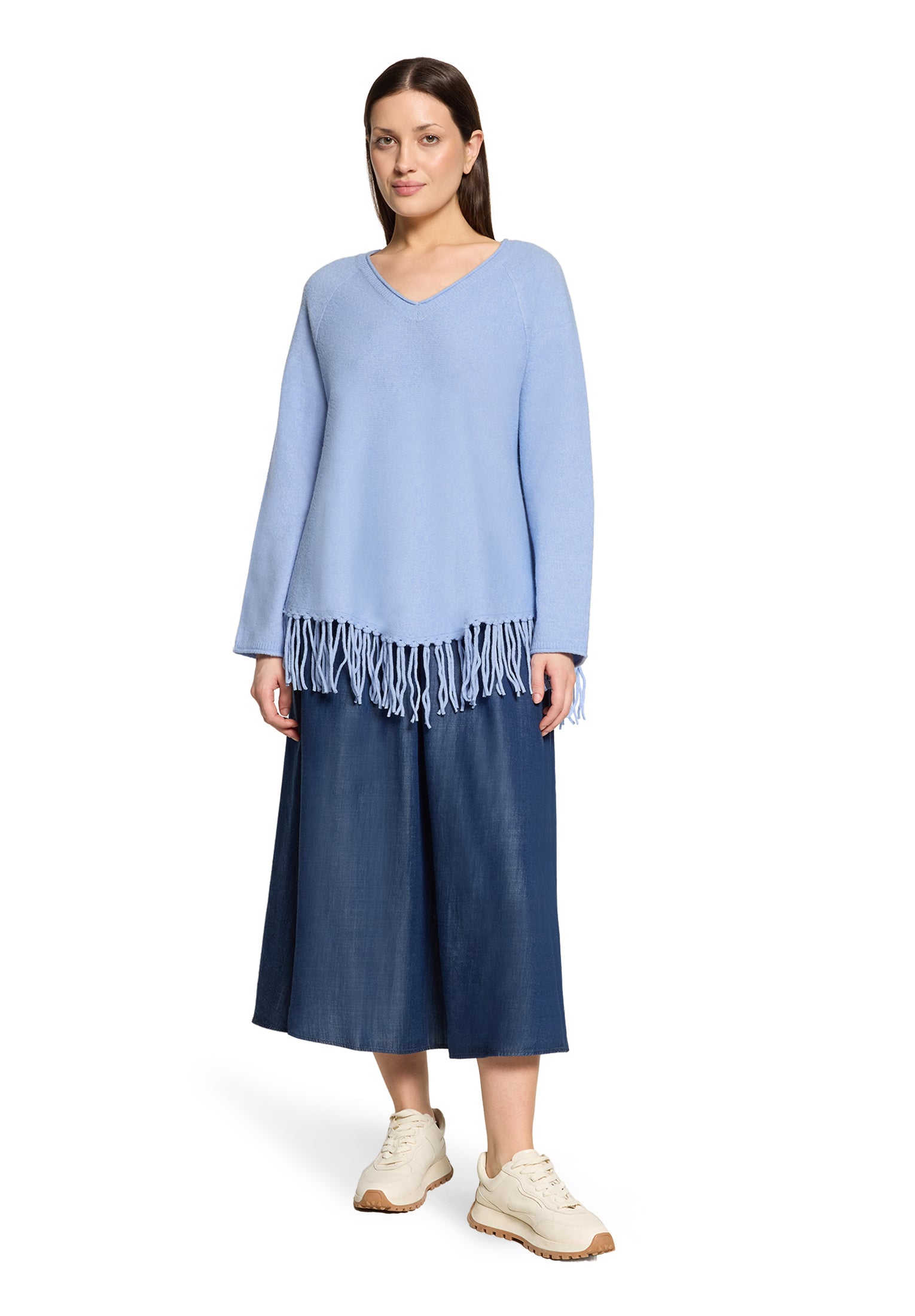 Cartoon Damen Pullover Light Blue Mela