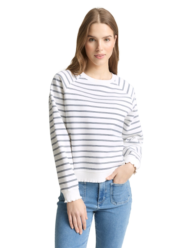 Tom Tailor denim Damen Sweatshirts Off White Navy